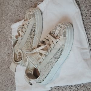 Chloe Lauren Logo Lace Low-Top Sneakers